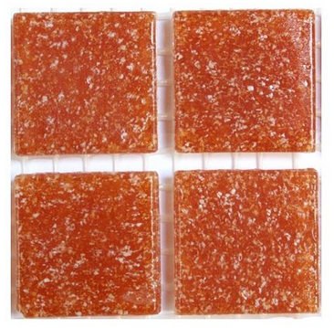 Lasimosaiikki 20x20mm, 45 palaa, A87 Terracotta