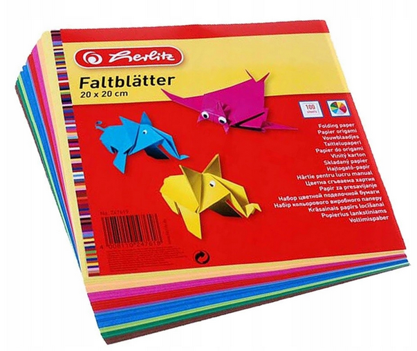 Origamipaperit 100 arkkia, koko 20cm x 20cm