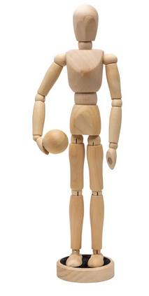 Puinen nukke magneeteilla